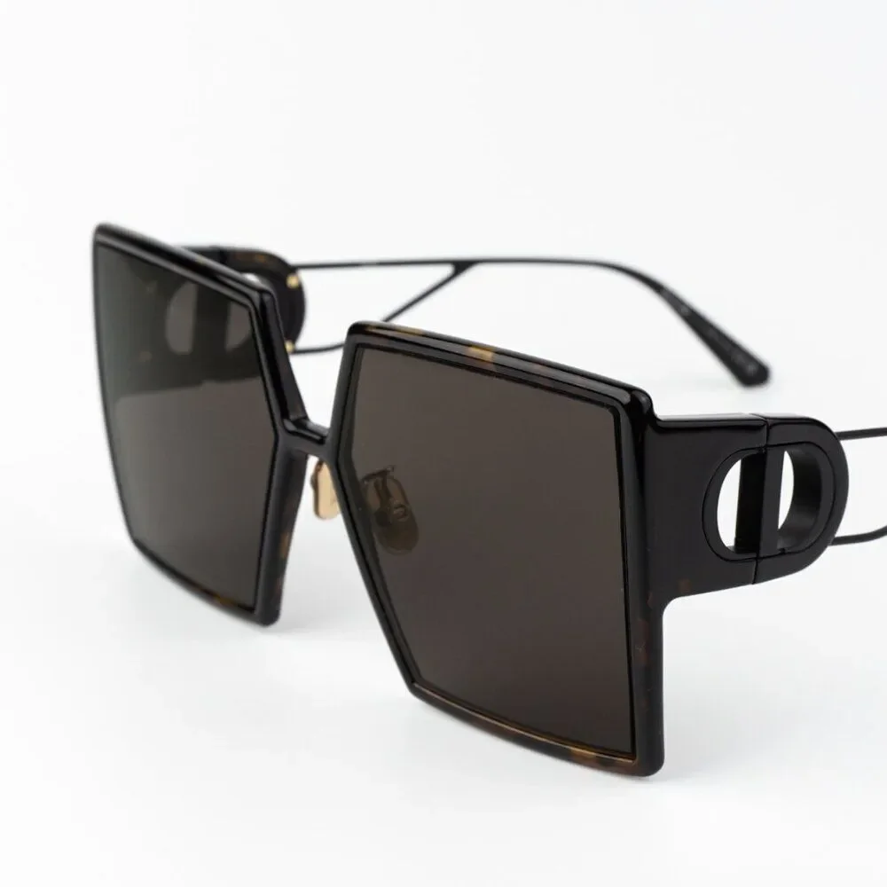 Dior Women Sunglasses Metal Havana Grey Smoke Mirror Square 30MONTAIGNE SU 20A5